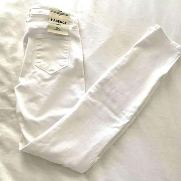 NWT L’AGENCE JOSIE HIGH RISE SKINNY SPLIT JEANS - Picture 10 of 10